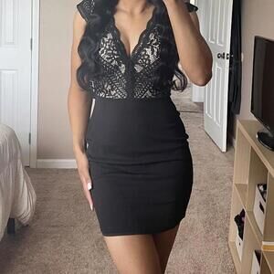 Lulus Women's Black Mini Dress